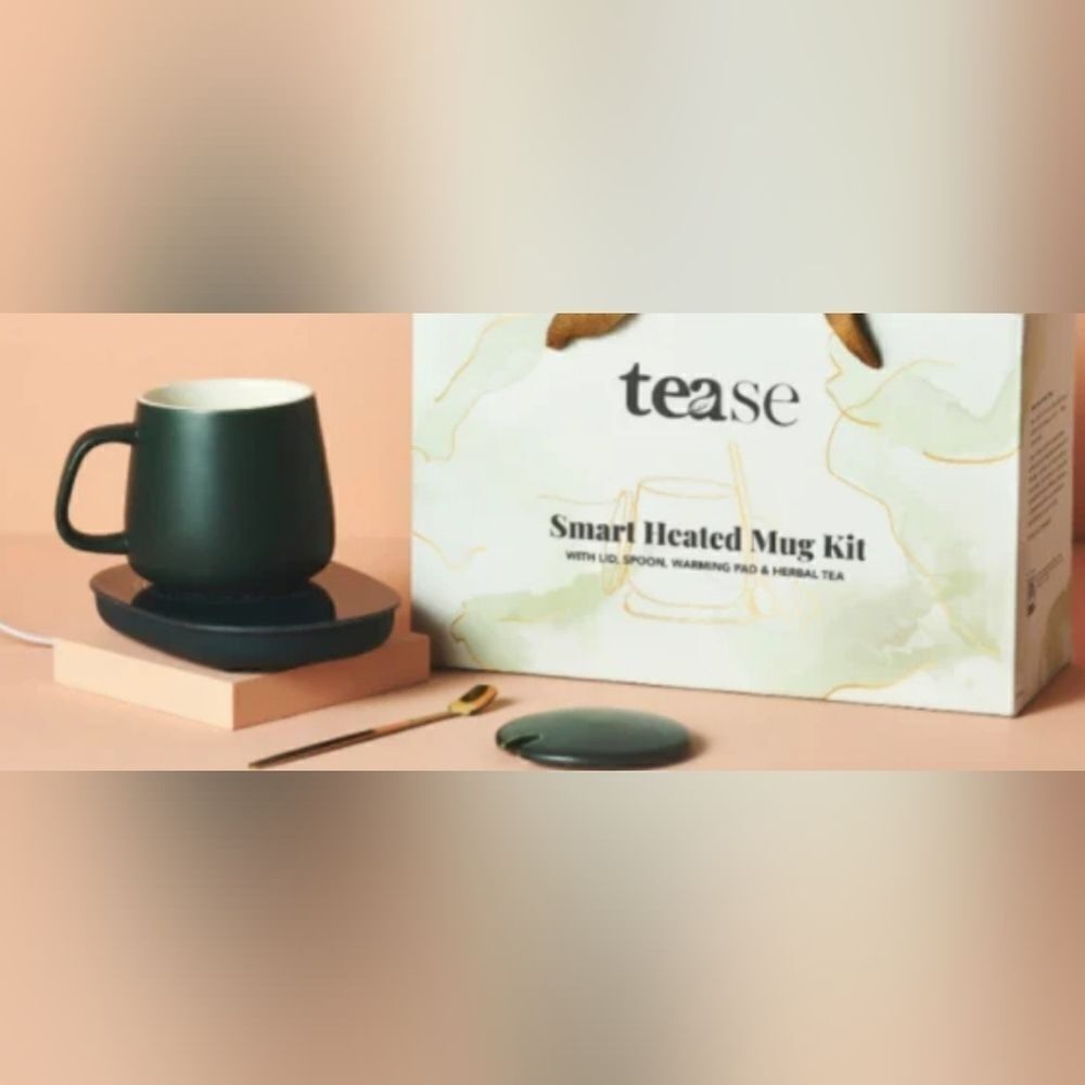 TEAse  Smart Heated Mug Kit new in open box , dark green